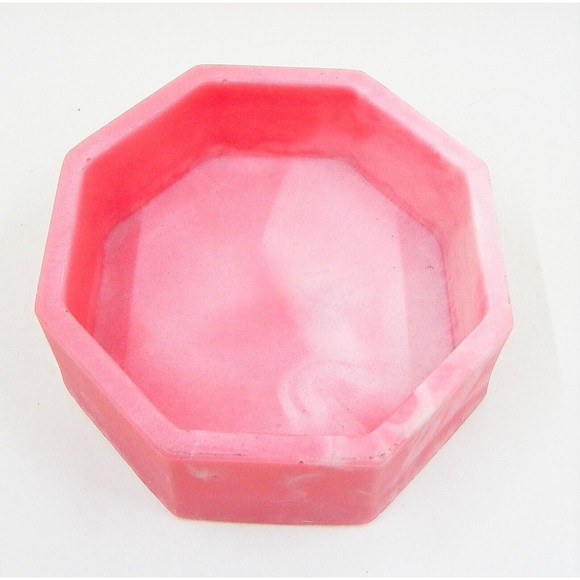 Incolay Pink Stone Butterfly Octagonal Trinket Vanity Dresser Box Signed Nemeth - Picture 12 of 12